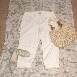 LIZ CLAIBORNE | CLASSIC WHITE COTTON PANTS